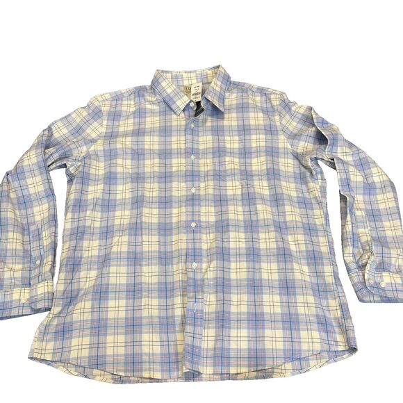 NWT LL Bean XL Wringle Free Cotton Plaid Comfort Oxford Slightly Fitted 513829 - Picture 1 of 7